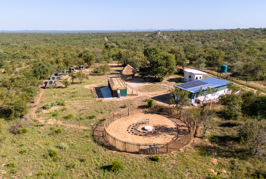 Aerial photo of Mtimkulu Private Reserve in the Greater Kruger region of South Africa