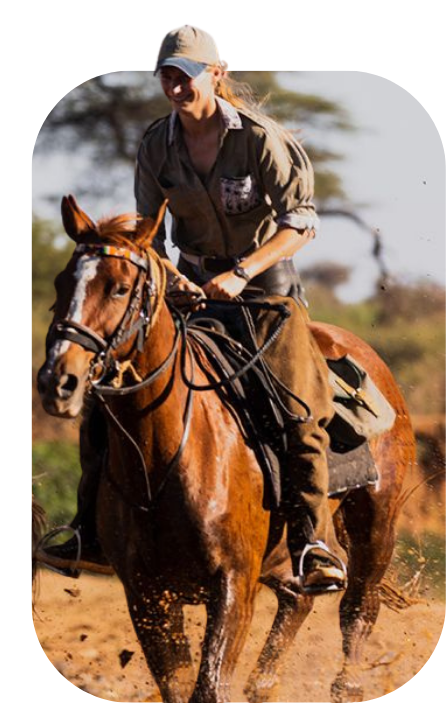 Horse rider on an African Horse Riding Holiday in Africa